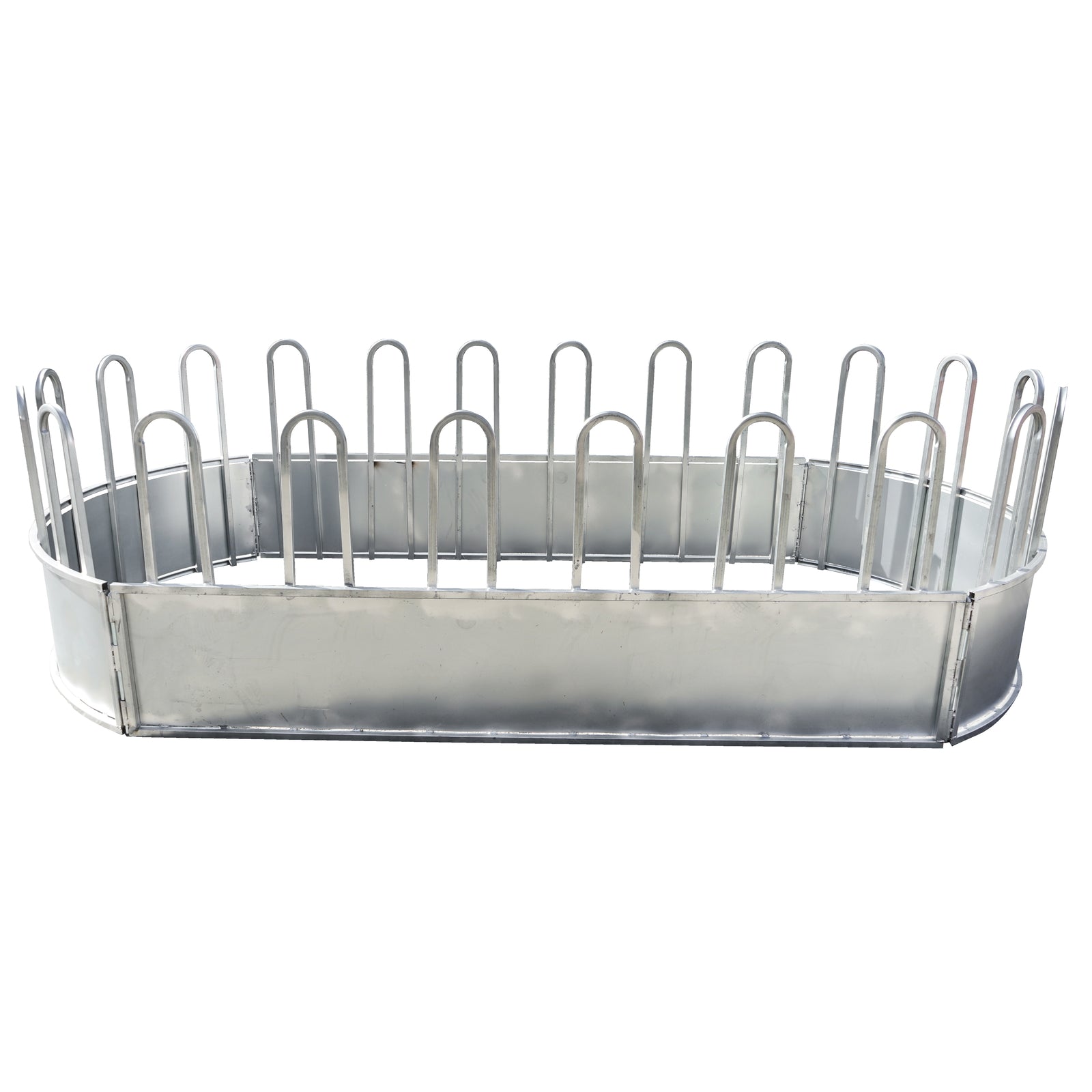 Hay feeding trough for animals oval for 22 bales 3.4x1.7x1m